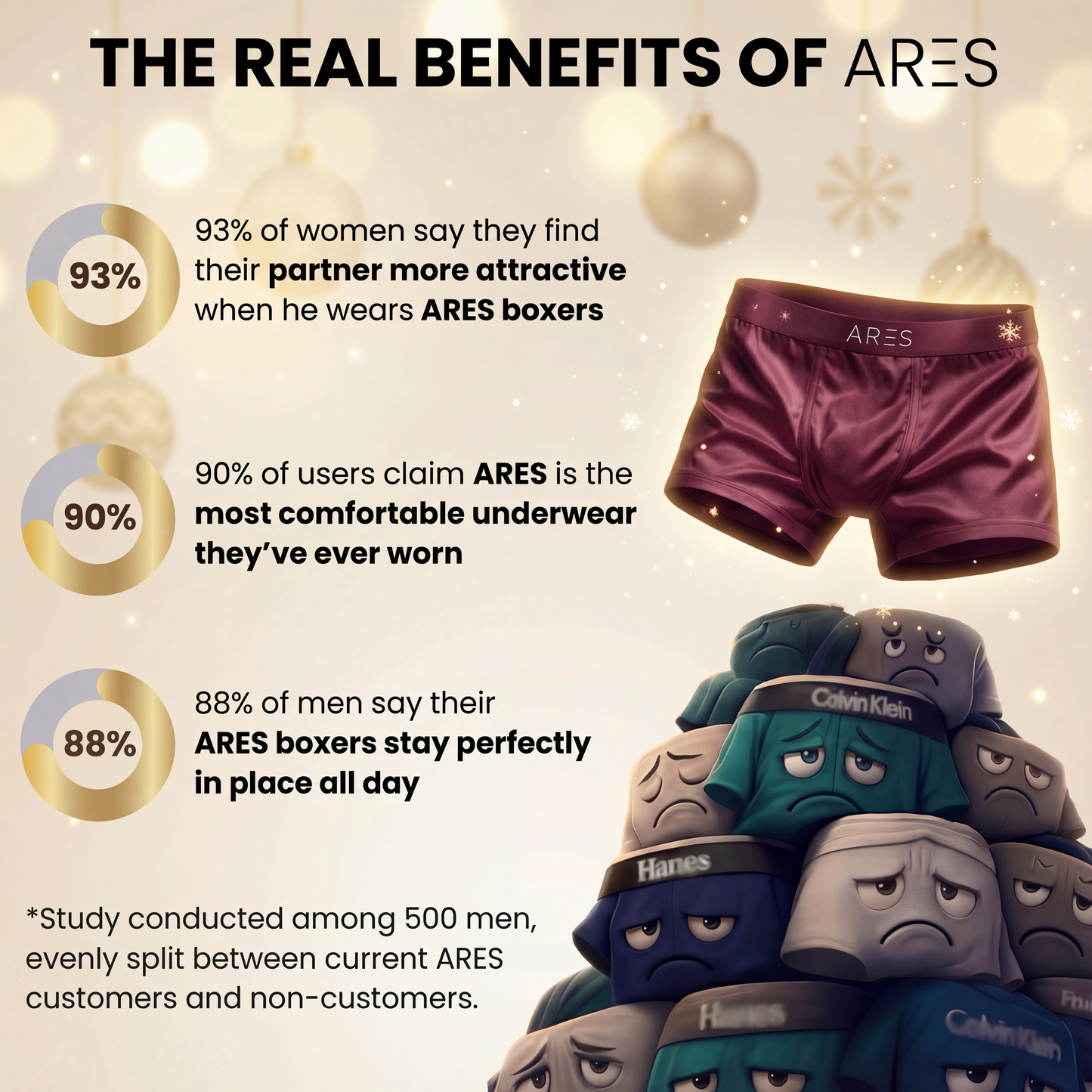 Boxers en soie haut de gamme | Confort toute la journée Bordeaux (NOUVEAU)