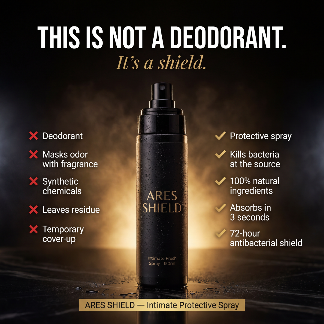 ARES Shield - Spray protecteur intime antibactérien pour hommes
