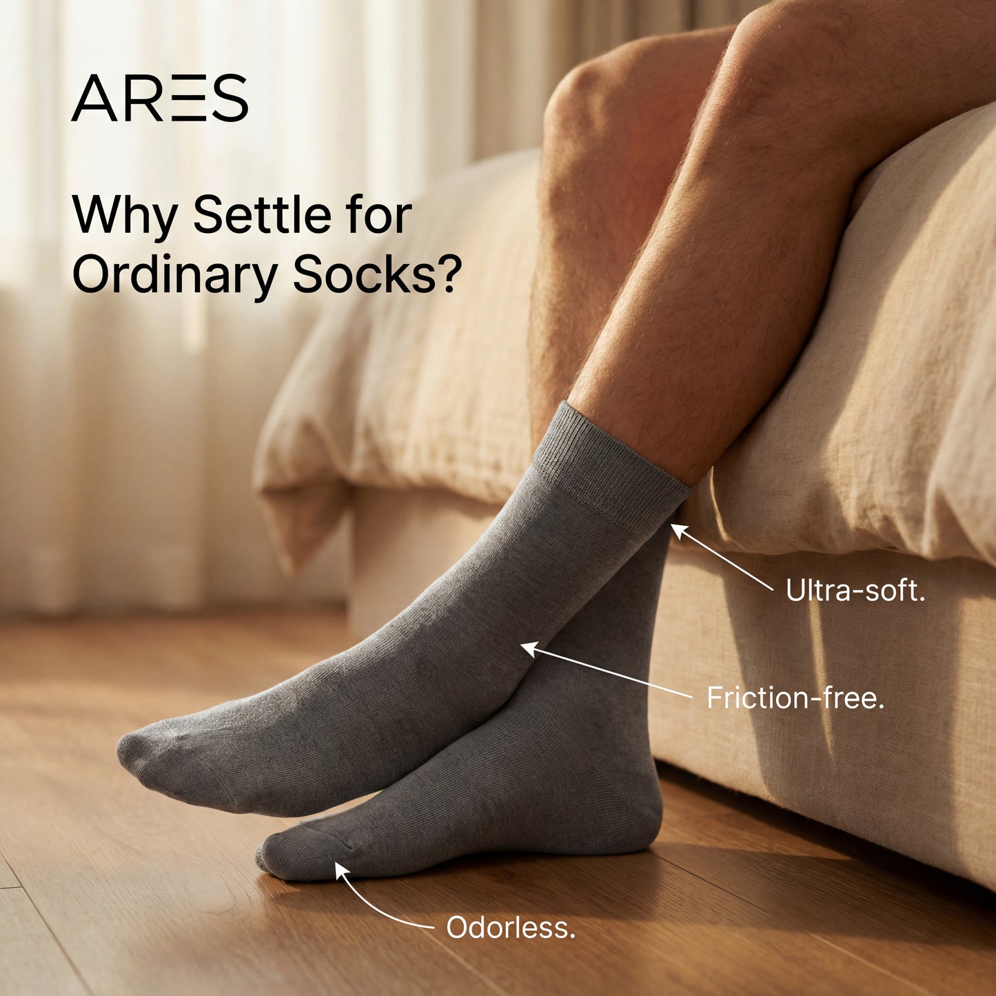 Chaussettes en soie de qualité supérieure | Confort toute la journée (NOUVEAU)